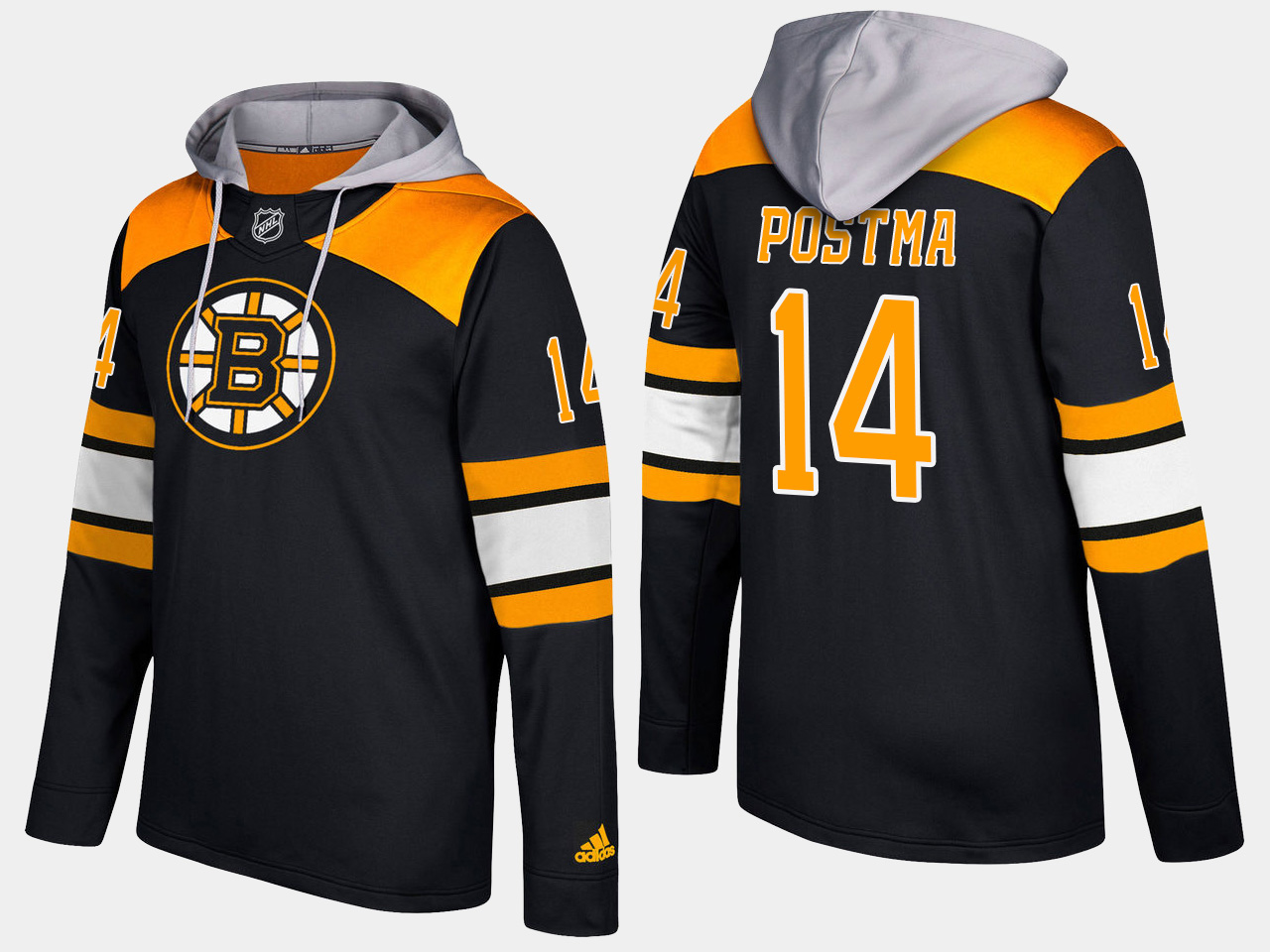 Men NHL Boston bruins #14 paul postma black hoodie